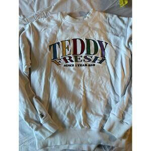 Teddy Fresh Hoodie Since 1 Year Pullover Sweatshirt Size Small